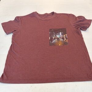 Men's RVCA Maroon Graphic Tee